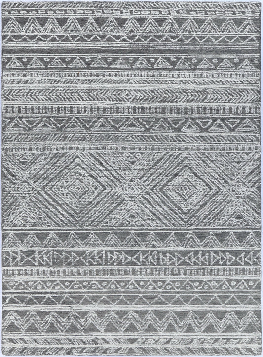 Celine Zulu Charcoal Wool Rug