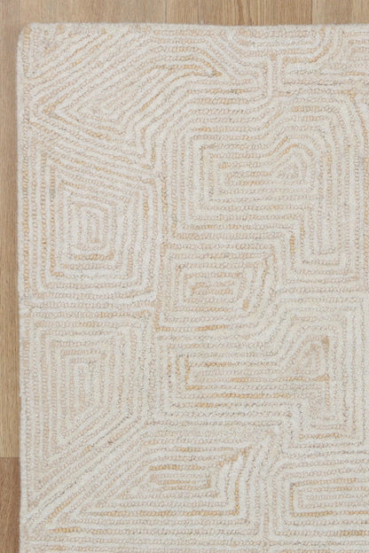 Celine Maze Beige Wool Rug