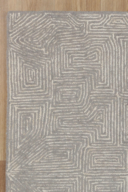 Celine Maze Ash Wool Rug