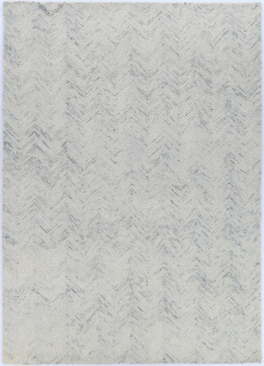 Celine Chevron Grey Wool Rug