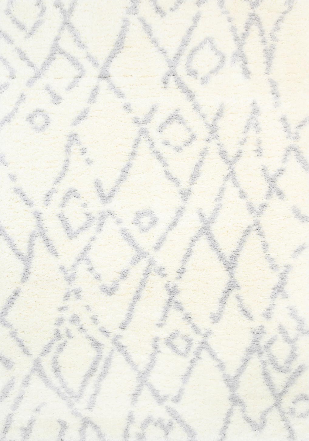 Moroccan Fes Rug Cream Silver