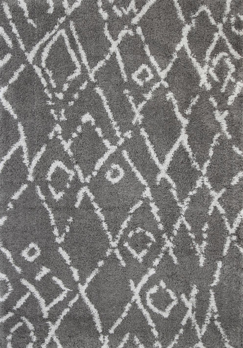 Moroccan Fes Rug Grey Silver