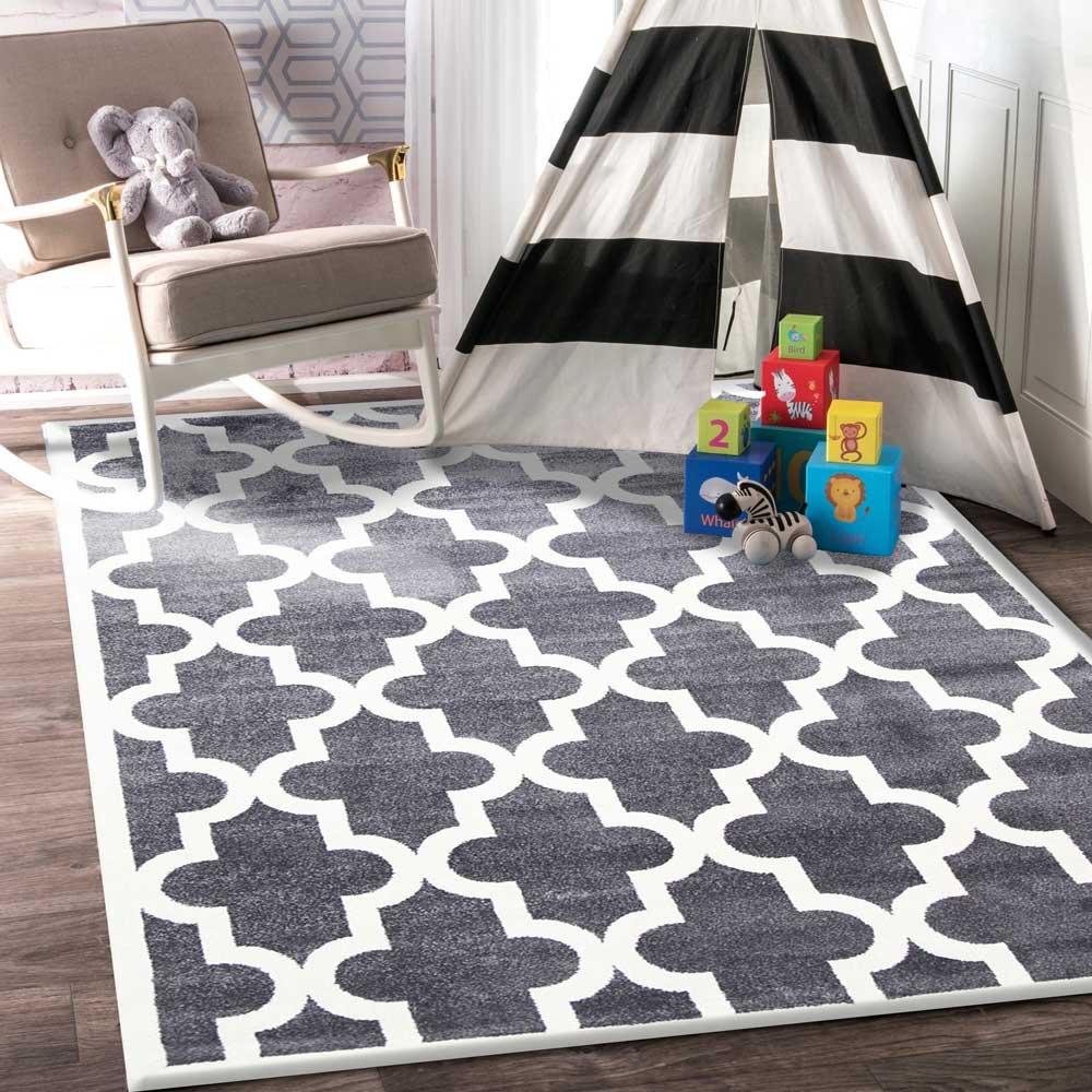 Lattice Pattern Grey White