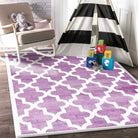 Lattice Pattern Violet Pink White