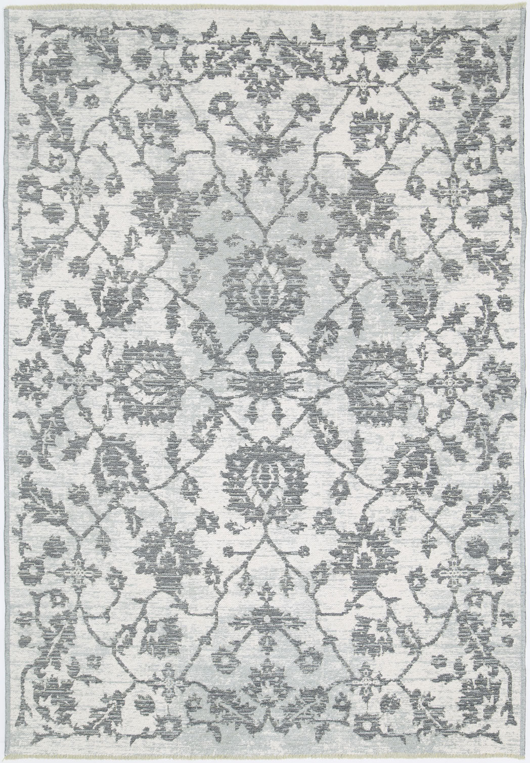 Rustic Vintage Classic, Amazing 2 in 1 Reversible Rug Grey