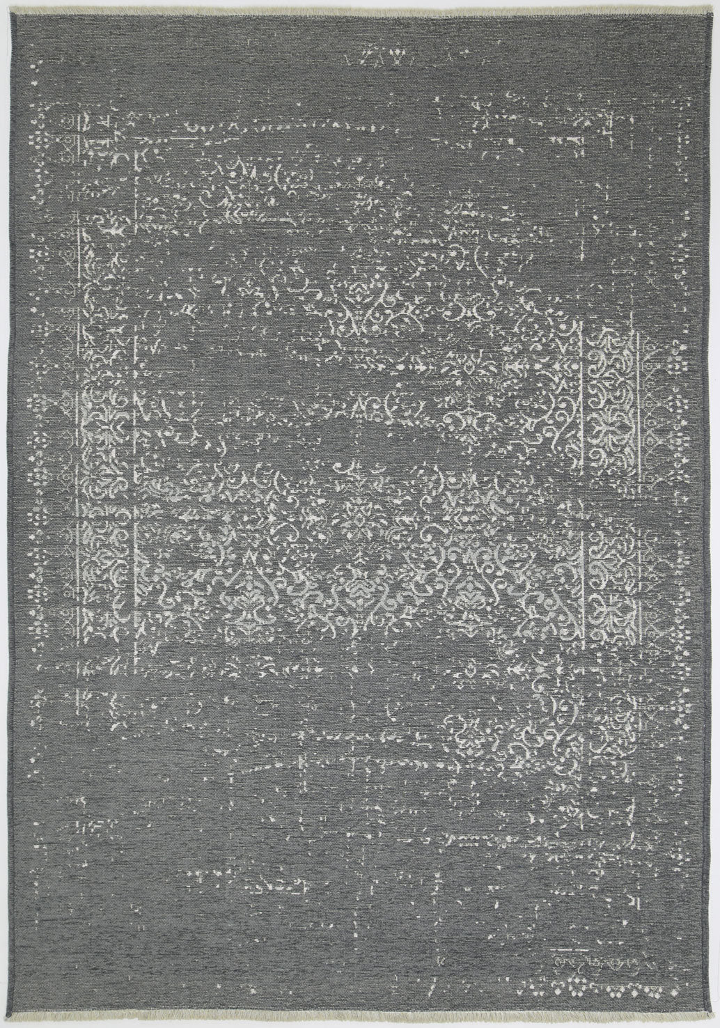 Rustic Vintage Distressed, Amazing 2 in 1 Reversible Rug Grey