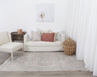 Agora Anatolia Pink & Ash in living room on blonde flooring