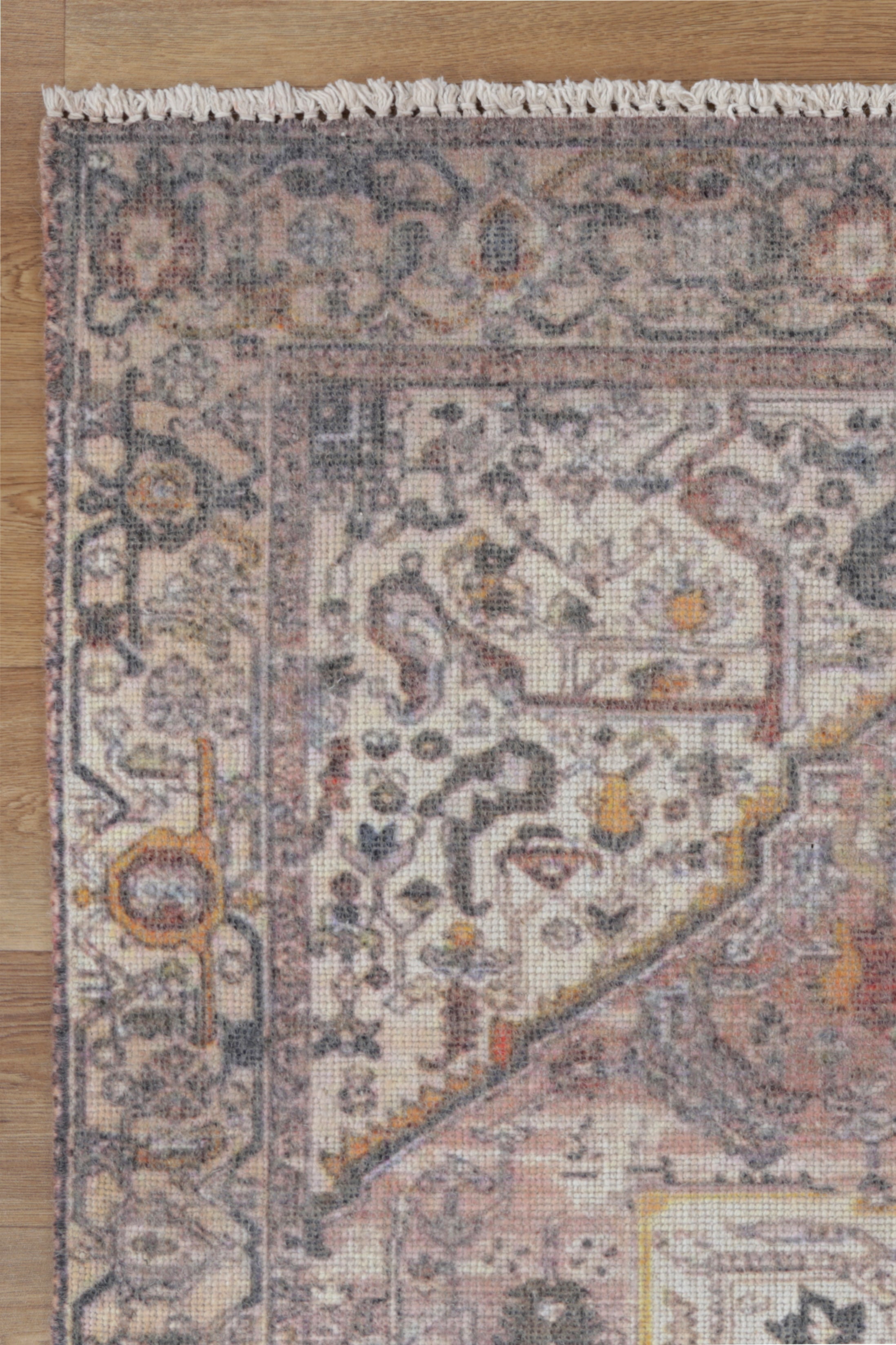 Agora Cairo Terracotta Wool Rug corner photo