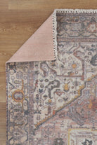 Agora Cairo Terracotta Wool Rug folded corner photo