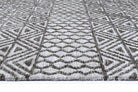 Alayah Tessellations silver Rug edge