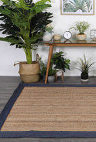 Hampton Navy Border Jute Rug