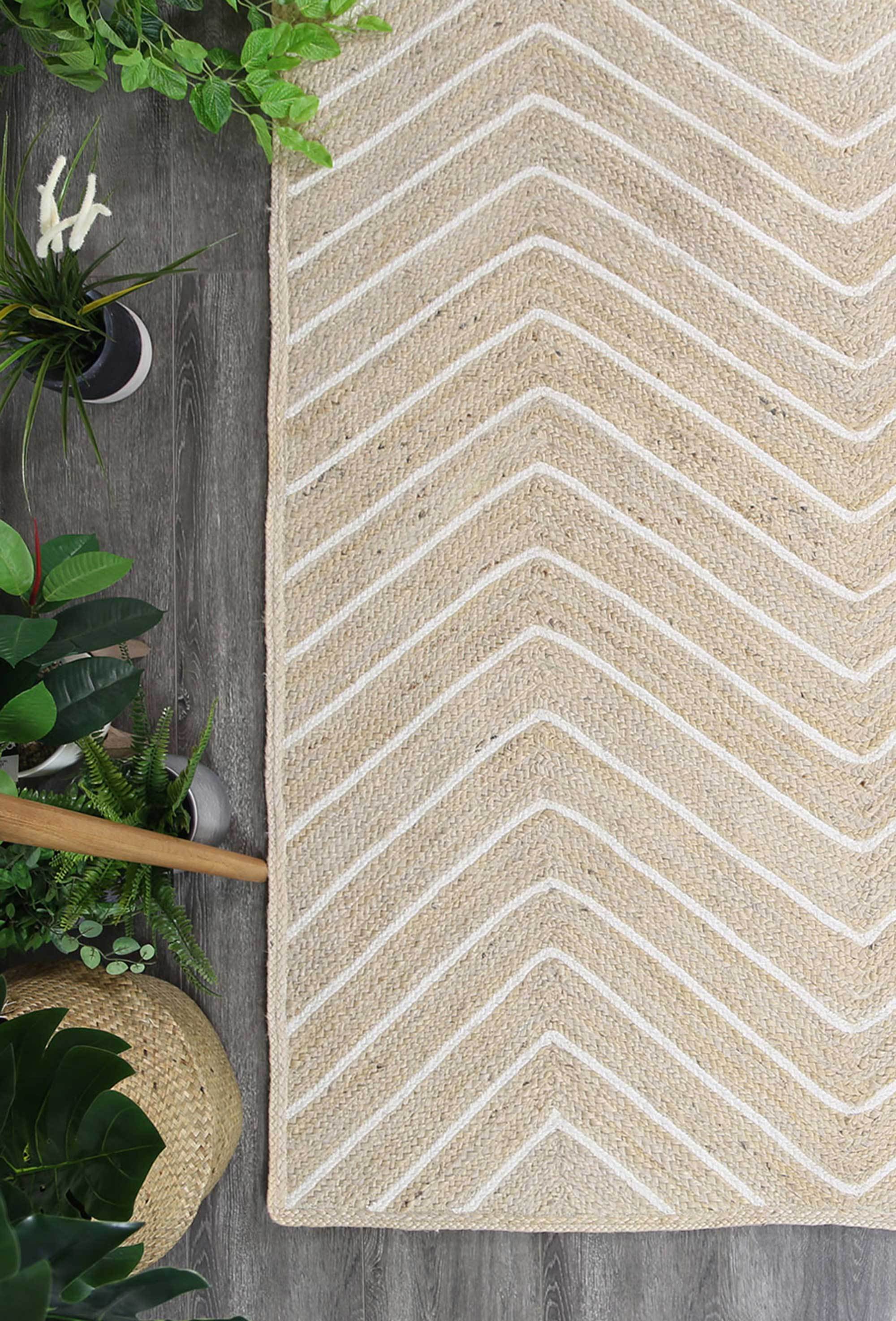 Artisan Natural Chevron Pearl Rug