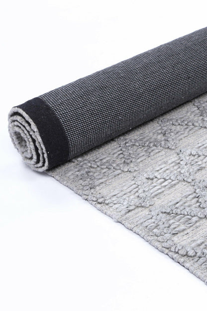 Elias Mosaic Tribal Grey Wool Rug