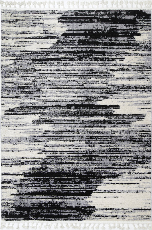 Hudson Acid Wash Grey Abstract Rug