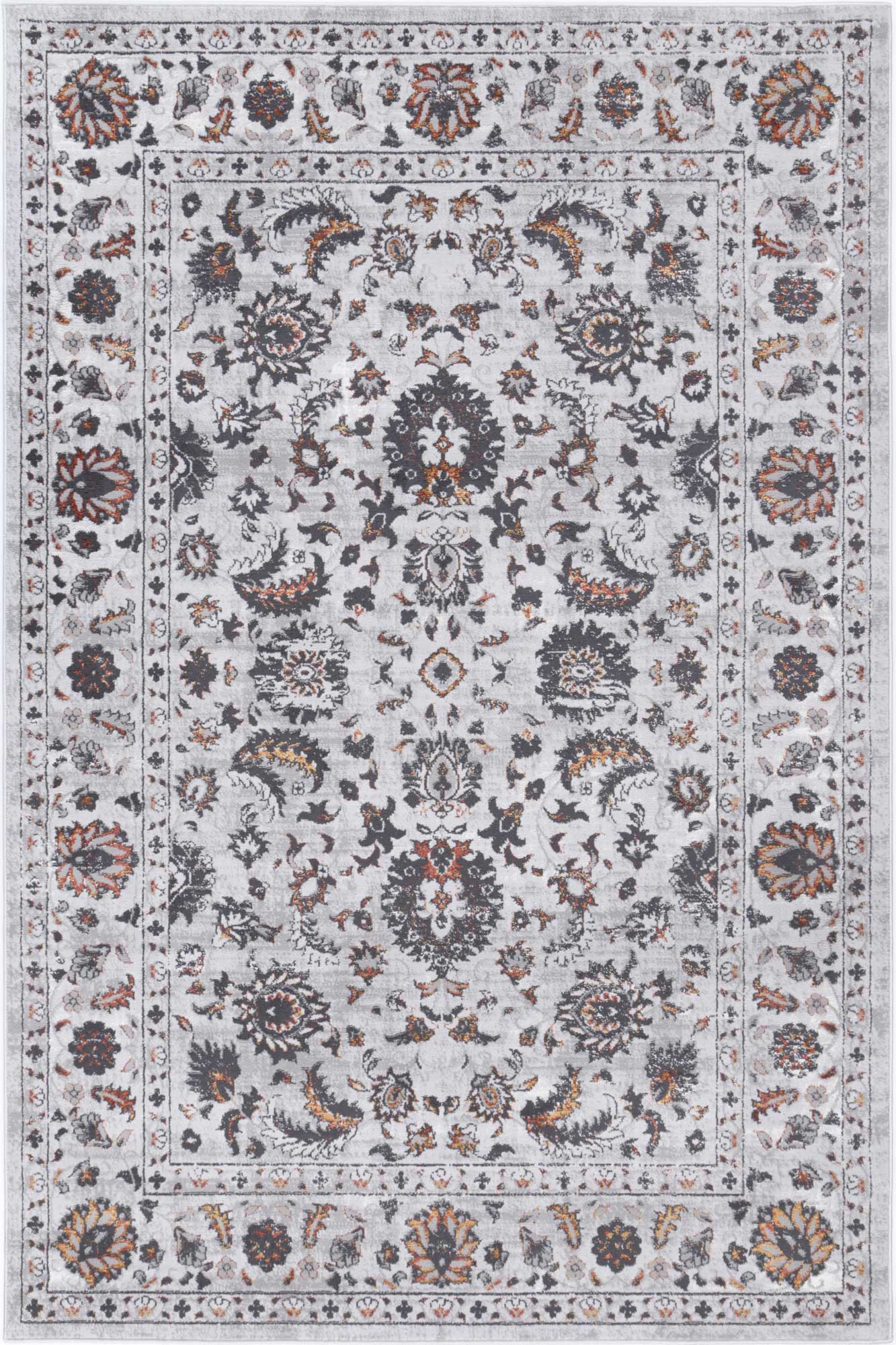 Almada Charcoal Floral Rug