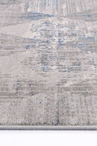 Almada indigo and ash Diamond Rug edge