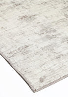 Enjoy easy maintenance and style with the Vintage Crown collection rug. Liquid-repellent with NanoWipe technology for durability and machine washable convenience. Grey runner with abstract design, made from recycled cotton.