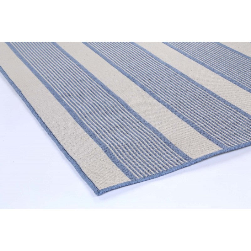 Miami Cornflower Stripe Indoor Outdoor Rug