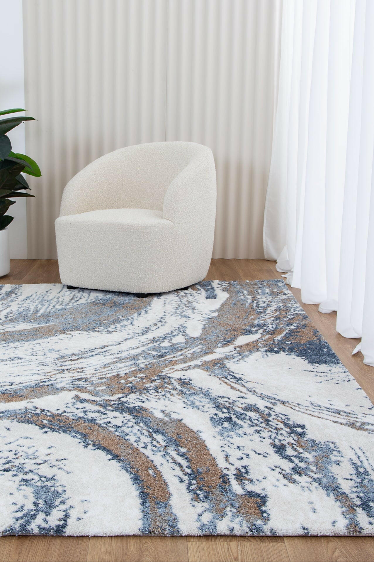Ginny Abstract Polyester Rug