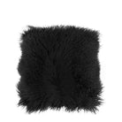 Okal Fur Lambswool Cushion Black 40cm x 40cm