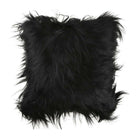 Molly Long Goat Fur Cushion Black 50cm x 50cm