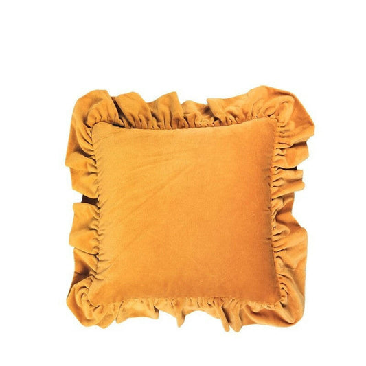 Ruffle Cushion Gold 50x50cm
