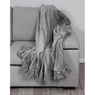 Ruffle Throw Grey 125x150cm