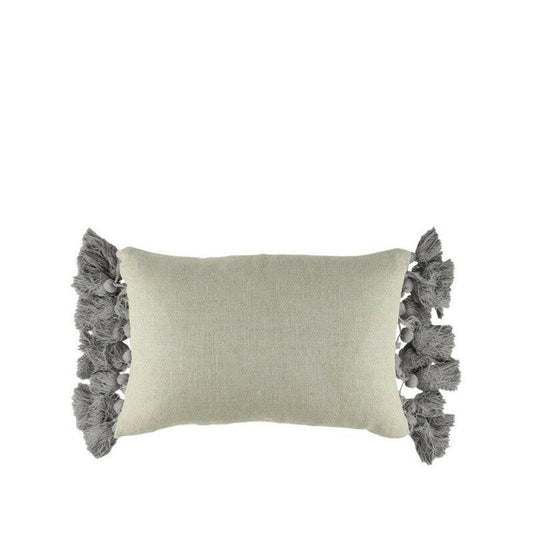 Tassel Cushion Grey 55 x 35cm