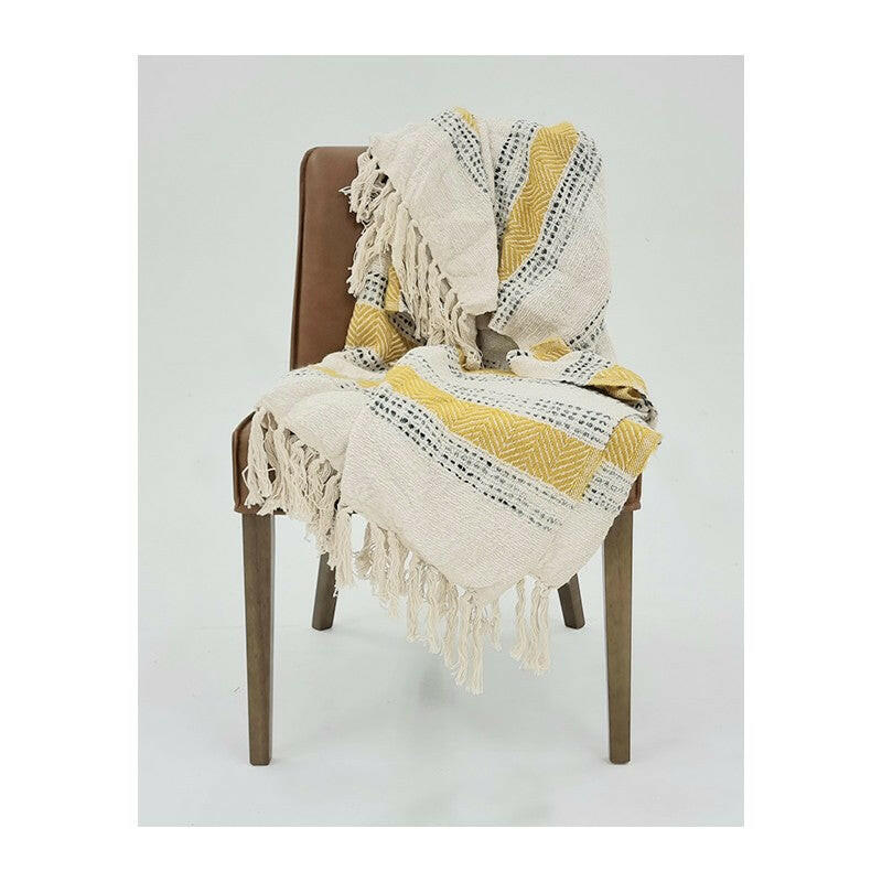 Gretel Throw Mustard 125cm x 150cm